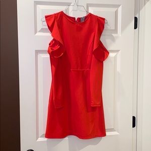 ASOS Petite size 4 red dress with cutout shoulder